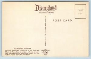 Postcard CA Anaheim Disneyland Adventureland Headhunter Country Jungle Boat A11