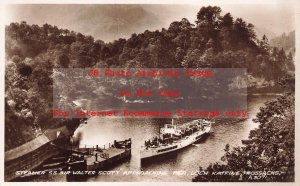 Scotland, Trossachs, Loch Katrine, RPPC, Sir Walter Scott Steamer, Photo