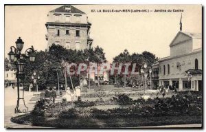 Old Postcard La Baule Sea Loire Inf Casino gardens