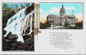 Georgia State Capitol Atlanta, Tallulah Falls Vintage Postcard C127