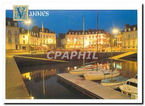 Postcard Modern Nightlife Vannes harbor