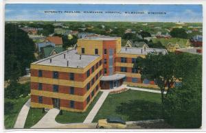 Maternity Pavilion Milwaukee Hospital Wisconsin linen postcard