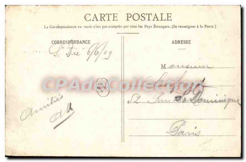 Old Postcard Saint Die Vosges The Devil's Chair