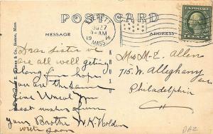 Everett MA Litch's Drug Shop Bakery Insurance Agency RPPC Postcard