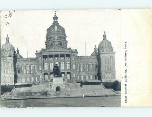 Divided-Back CAPITOL BUILDING Des Moines Iowa IA hJ5616