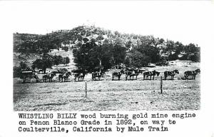 RPPC Gold Mine Engine, Penon Grade in 1892, Going to Coulterville, California