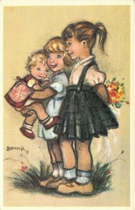 Mainzer, Little Folks, Bonnie #595 Children, Publ in Belgium, Old Postcard