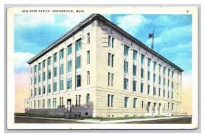 New Post Office Springfield Massachusetts MA WB Postcard F21