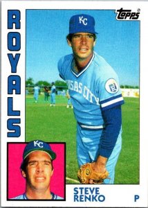 1984 Topps Baseball Card Steve Renko Kansas City Royals sk3575