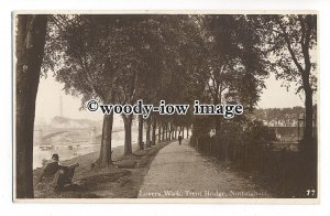 tq1662 - Notts - Early View of Lovers Walk, Trent Bridge, Nottingham - postcard