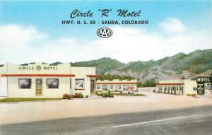 Circle R Motel Roadside 1940s Salida Colorado National Press postcard 8378