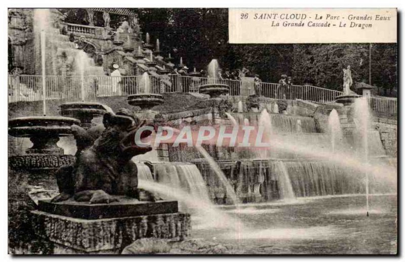 Saint CLoud Old Postcard The Large water park the big waterfall dragon