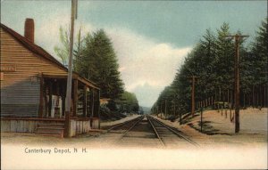 Canterbury New Hampshire NH Railroad Train Station Depot c1905 Vintage Postcard 