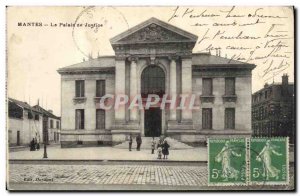 Old Postcard Mantes courthouse
