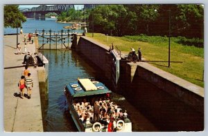 Rideau Locks Ottawa River, Ontario, 1962 Postcard, Postal Services Slogan Cancel