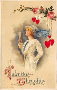 John Winsch Valentine Thoughts Woman Artist Samuel Schmucker Postcard