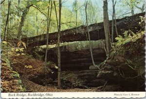 postcard Rock Bridge in Rockbridge Ohio, southeast of Columbus