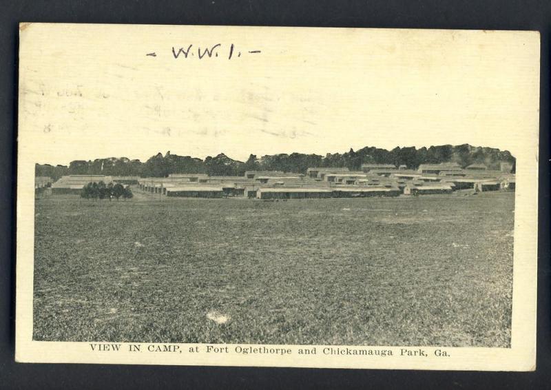 Fort Oglethrope/Chickamauga Park,Georgia, GA Postcard,1918!