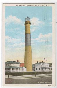 Absecon Light House Atlantic City New Jersey 1936 postcard