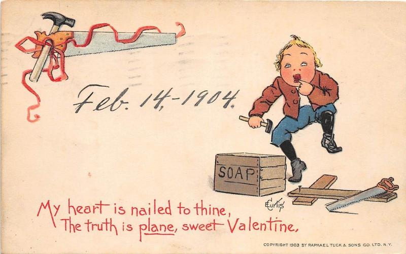 B90/ Valentine's Day Love Holiday Postcard 1904 Cleveland Ohio E Curtis Signed42
