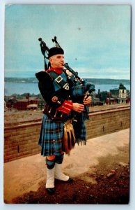 Highland Piper Major George Dey Nova Scotia Tartan CANADA Postcard