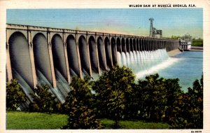 Muscle Shoals, Alabama - A view of the Wilson Dam - posted 1933