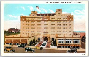 Hotel San Carlos Monterey California CA Fireproof Building Spanish Arch Postcard