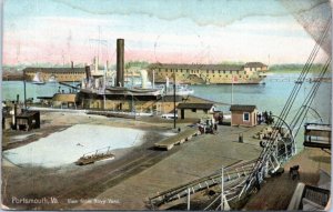 Postcard VA - Portsmouth - View from Navy Yard