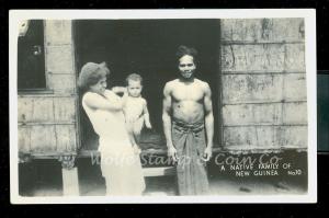 RPPC Native Family of New Guinea Real Photo Postcard B1569