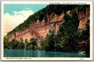 Vtg Noel Missouri MO Big Cedar Palisades In The Ozarks 1920s View Postcard