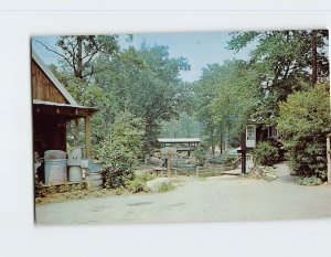 Postcard Covered Bridge and Stock, Old Macdonald's Farm, Norwalk, Connecticut