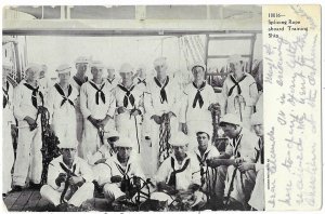 Navy Recruits Splicing Rope Training May 1 1908 Undivided Back