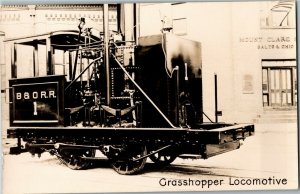RPPC Grasshopper Locomotive, Carillon Park Dayton OH Vintage Postcard H40