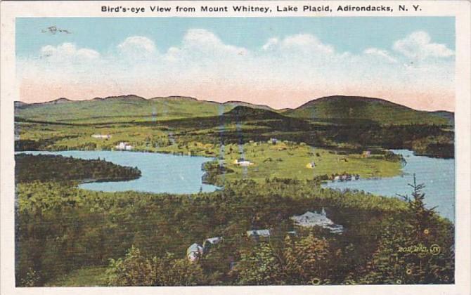 New York Adirondacks Lake Placid Birds Eye View From Mount Whitney