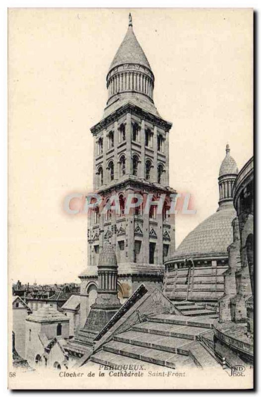 Old Postcard Perigueux Bell tower of the cathedral Saint Front