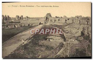 Postcard Old Frejus Roman Ruins Inside view of Arenes