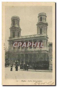 Old Postcard Paris Saint Sulpice Church