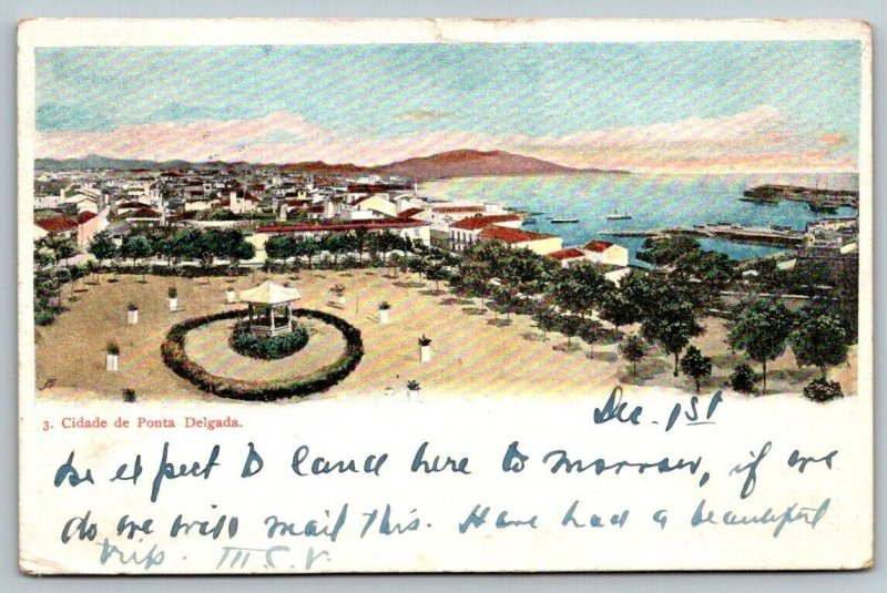Cidade De Ponta Delgado  Portugal  Postcard  1909