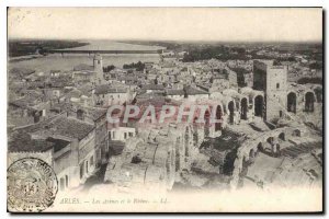 Old Postcard Arles Arenes and Rhone