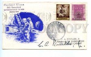 494712 SPAIN 1972 Apollo 17 Canary Islands signed station director SPACE