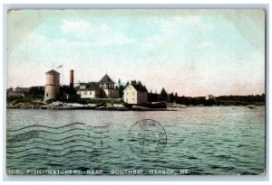 Boothbay Harbor Maine Postcard US Fish Hatchery Exterior c1907 Vintage Antique