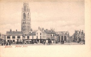 Boston Massachusetts Market Place, Angel Hotel Vintage Postcard U7391