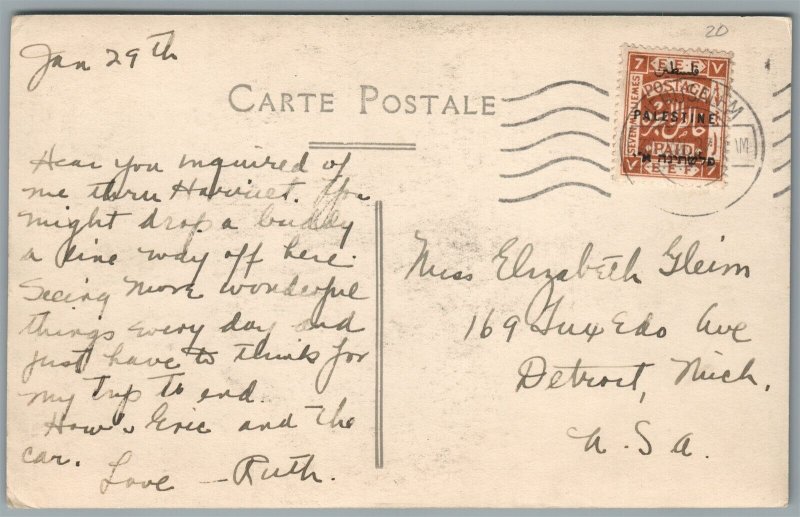 PALESTINE BETHLEHEM MARKET ANTIQUE REAL PHOTO POSTCARD RPPC