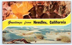 NEEDLES, CA California ~  PRICKLY PEAR CACTUS & Desert Sands 1967 Postcard