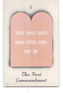 Religious Vintage Postcard The First Commandment No Other Gods But Me