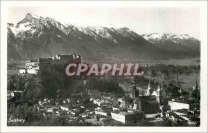 Postcard Moderne Salzburg Die Stadt und mit Untersberg Lattengebirge