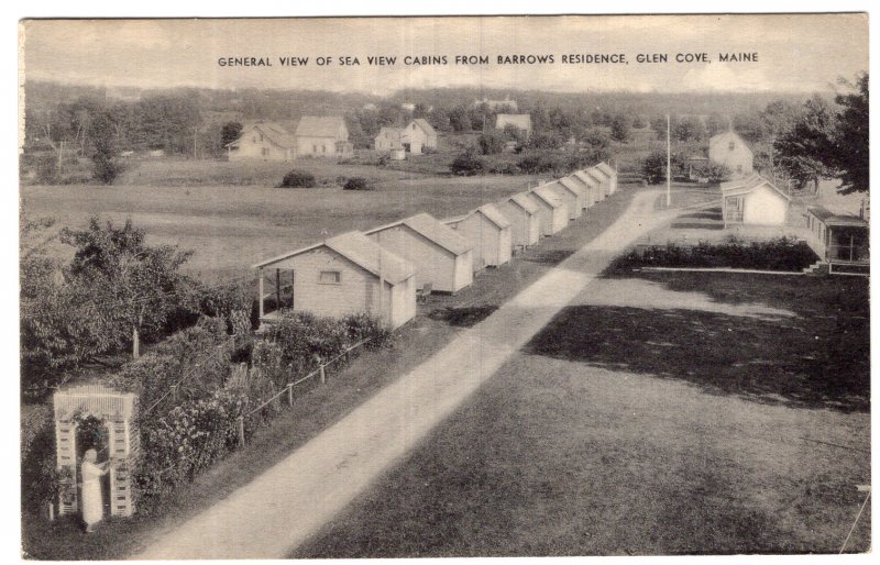 Glen Cove, Maine, General View Of Sea View Cabins From Barrows Residence