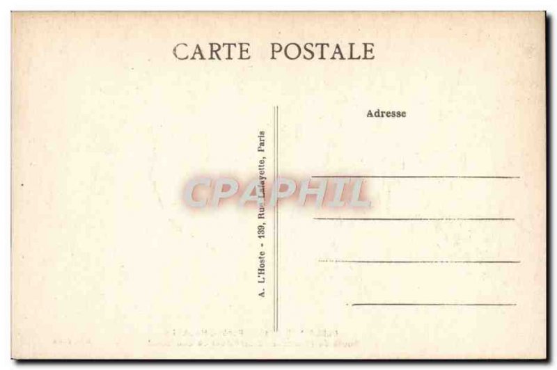 Old Postcard Fleurines Foret d & # 39Halatte Fleurines Road at Crossroads Cou...