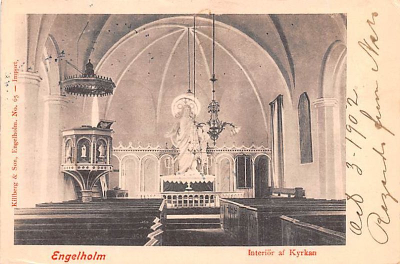 Engleholm Interior af Kyrkan 1904 