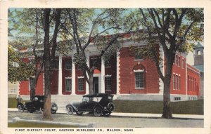 Malden Massachusetts 1925 Postcard First District Court Eastern Middlesex Co